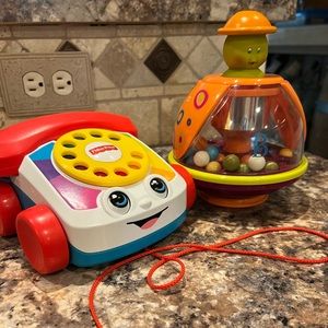 Baby toy; Telephone and ball popping toy